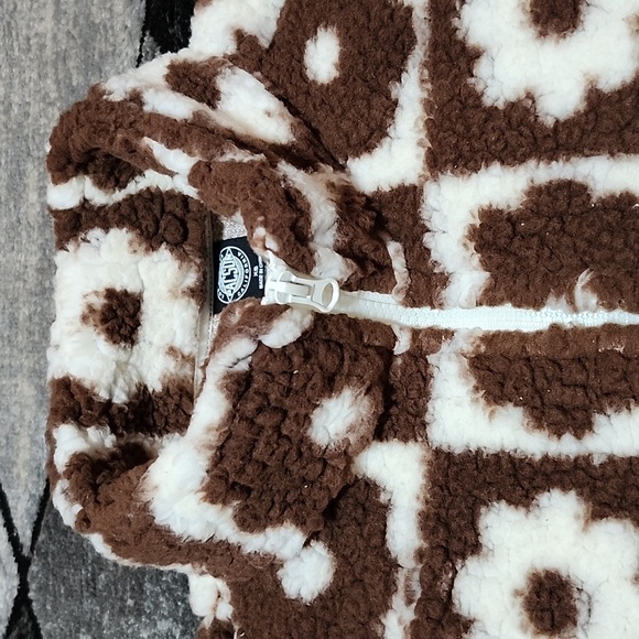 PACSUN CUSTOM PATTERN FULL-ZIP SHERPA JACKET - Picture 2 of 14